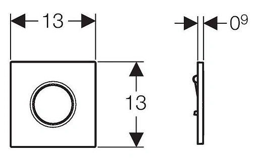 Клавиша смыва для писсуара Geberit Sigma 01 116.011.46.5 хром матовый