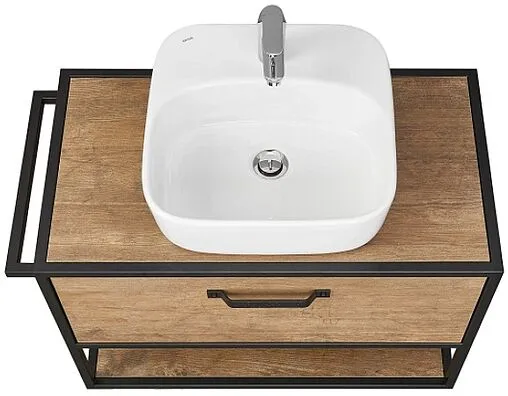 Тумба-умывальник подвесная Aquaton Лофт Фабрик 80 дуб кантри 1A2424K2LTDY0