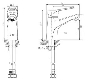 Смеситель для раковины Bravat Eco-D хром F193158C Смеситель для раковины Bravat Eco-D хром F193158C, 2