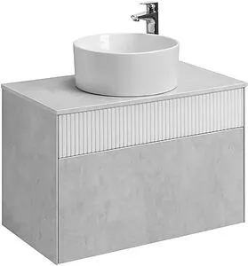 Тумба-умывальник подвесная Aquaton Марбл 80 слэйт/белый матовый 1A2762K2MH4C0 Тумба-умывальник подвесная Aquaton Марбл 80 слэйт/белый матовый 1A2762K2MH4C0, 1