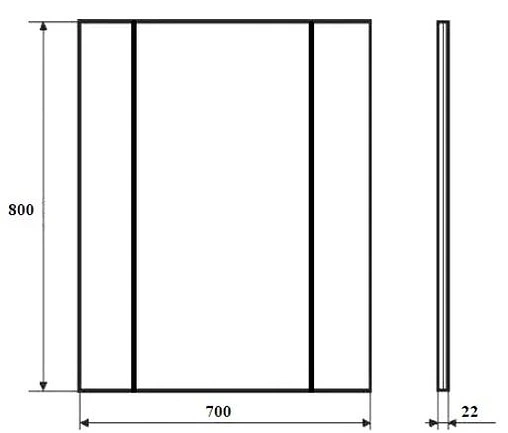 Зеркало Comforty Флоренция 70 белый 00003127386CF