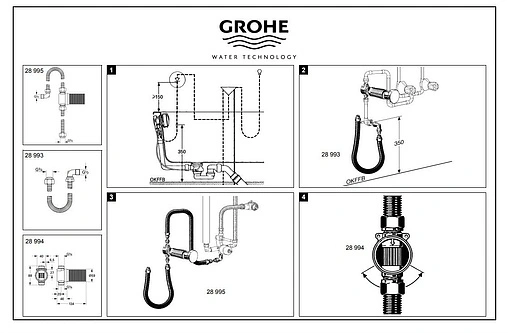 Соединительный гарнитур Grohe Talentofill 28995000 Соединительный гарнитур Grohe Talentofill 28995000