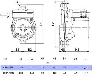 Насос для повышения давления STI CRP 20/12, 2