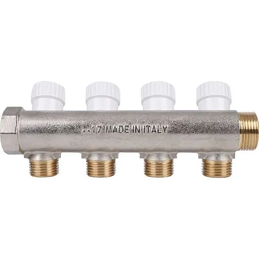 Коллектор регулирующий проходной 4 отвода ¾&quot;в/н x ½&quot;к Stout SMB 6851 341204