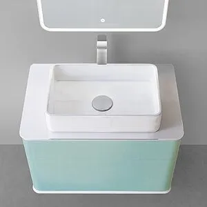 Тумба-умывальник подвесная Jorno Pastel 80 бирюзовый бриз Pas.01.82/P/BL+MLN-7050H Тумба-умывальник подвесная Jorno Pastel 80 бирюзовый бриз Pas.01.82/P/BL+MLN-7050H, 5