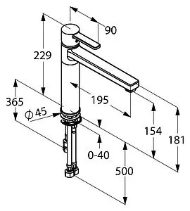 Смеситель для кухни Kludi Zenta хром 389790575 Смеситель для кухни Kludi Zenta хром 389790575, 2