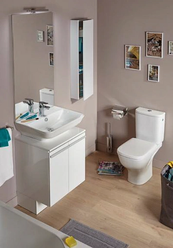 Унитаз-компакт безободковый Jacob Delafon Struktura Rimless белый UJAJ102-WTE+ETAG212-WTE