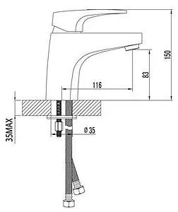 Смеситель для раковины Lemark Shift хром LM4306C Смеситель для раковины Lemark Shift хром LM4306C, 2