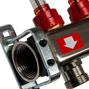 Группа коллекторная с расходомерами 10 отводов 1&quot;в/в x ¾&quot;ек Stout SMS-0927-000010, 4