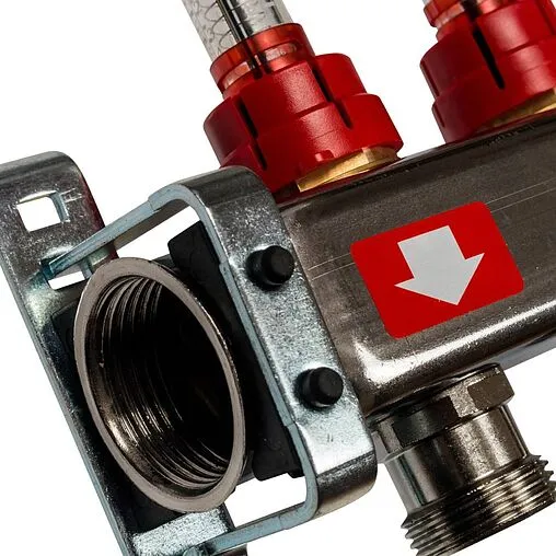 Группа коллекторная с расходомерами 10 отводов 1"в/в x ¾"ек Stout SMS-0927-000010