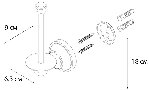 Держатель для запасных рулонов Fixsen Bogema хром/белый с рисункомFX-78510B Держатель для запасных рулонов Fixsen Bogema хром/белый с рисункомFX-78510B