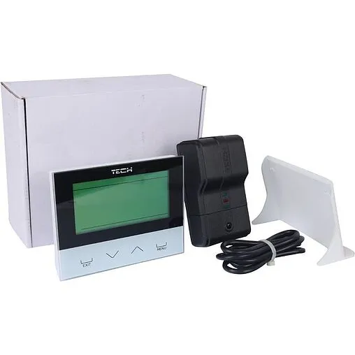 Беспроводной комнатный двухпозиционный регулятор котла TECH ST-292 v2 белый WG.11.0422