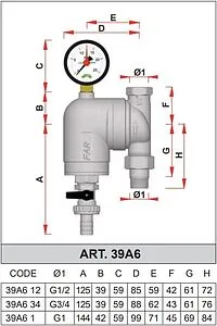 Фильтр тонкой очистки воды ¾"н x ¾"в Far FA 39A6 34 Фильтр тонкой очистки воды ¾"н x ¾"в Far FA 39A6 34, 2