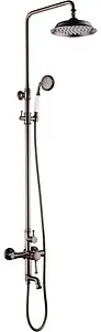 Душевая система со смесителем для ванны Lemark Peretto чёрный кофе LM6362RB Душевая система со смесителем для ванны Lemark Peretto чёрный кофе LM6362RB, 1