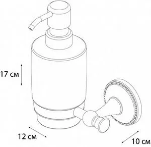 Дозатор для жидкого мыла Grampus Alfa бронза GR-9512, 2