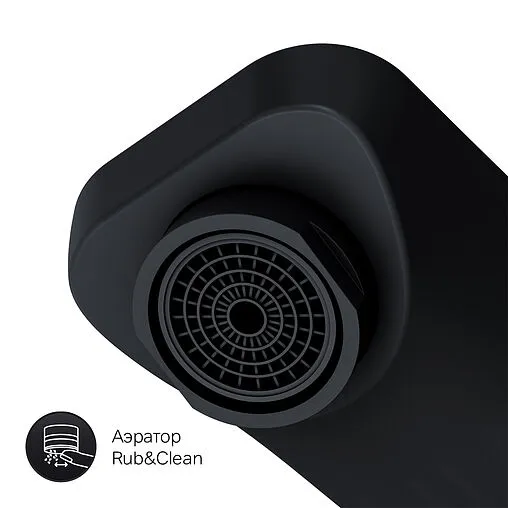 Смеситель для раковины из стены Am.Pm Gem чёрный матовый F90A72222