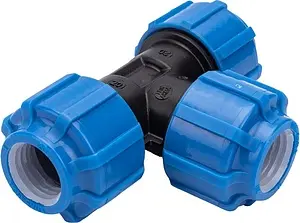 Тройник компрессионный соединительный 20мм x 20мм x 20мм ТПК-Аква 50050020, 1