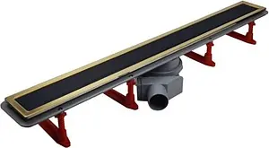 Лоток душевой Set 950мм h=52мм 0.8л/сек Pestan Confluo Premium Gold Black Glass Line 950 13100125 Лоток душевой Set 950мм h=52мм 0.8л/сек Pestan Confluo Premium Gold Black Glass Line 950 13100125, 1