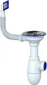 Сифон бутылочный для мойки с переливом Unicorn В410 Сифон бутылочный для мойки с переливом Unicorn В410, 1