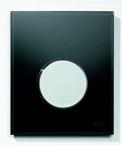 Клавиша смыва для писсуара TECEloop Urinal 9242656 кнопка/хром глянцевый, панель/стекло черный