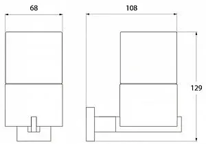 Стакан IDDIS Corot хром L203 Стакан IDDIS Corot хром L203, 2