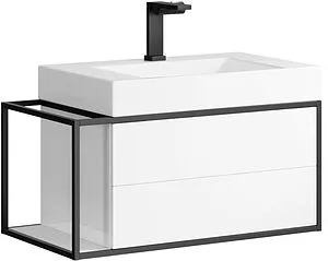 Тумба-умывальник подвесная Clarberg Logic T8/R 80 белый LOG0108R+Tol.07.04.D Тумба-умывальник подвесная Clarberg Logic T8/R 80 белый LOG0108R+Tol.07.04.D, 1