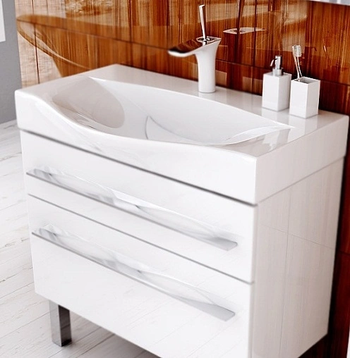 Тумба под умывальник напольная Aqwella Milan 100 белый Mil.01.10/2n/W