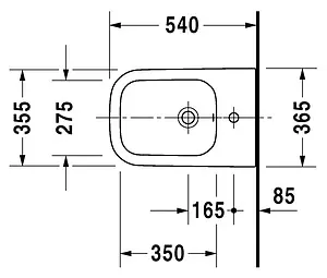 Биде подвесное Duravit Happy D.2 белый 2258150000 Биде подвесное Duravit Happy D.2 белый 2258150000, 2