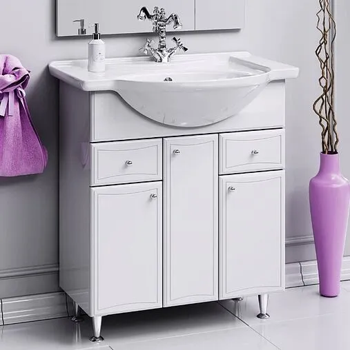 Тумба-умывальник напольная Aqwella Barcelona 70 белый BA0107K+4620008197470