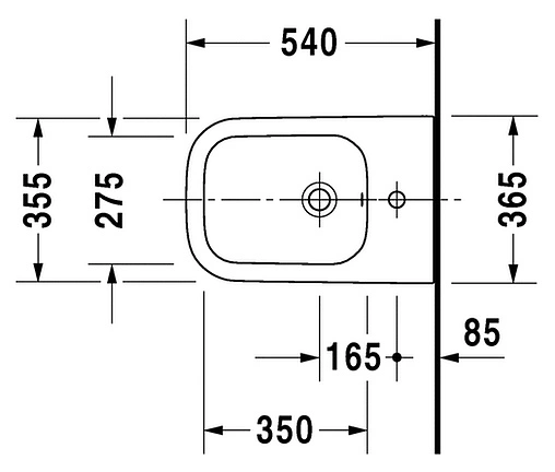 Биде подвесное Duravit Happy D.2 белый 2258150000