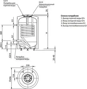 Бойлер комбинированного нагрева Hajdu ID25S E (100 л, 24 кВт) 2111913920, 2