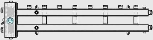 Распределительный коллектор 5 контуров с гидрострелкой 1¼&quot;н x 1&quot;н Север-М4+1 1925089