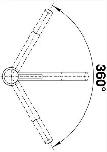 Смеситель для кухни Blanco Kano алюметаллик/хром 525029 Смеситель для кухни Blanco Kano алюметаллик/хром 525029, 3