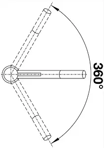 Смеситель для кухни Blanco Kano чёрный/хром 526175 Смеситель для кухни Blanco Kano чёрный/хром 526175, 3