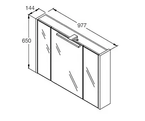 Шкаф-зеркало Roca Etna 80 белый глянец 857304806, 2