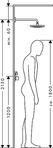 Лейка верхнего душа с настенным креплением Hansgrohe Raindance Select S 240 2jet белый/хром 26466400