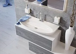 Тумба-умывальник подвесная Aqwella Genesis 100 миллениум серый/белый GEN0110MG+Esc.09.04.D Тумба-умывальник подвесная Aqwella Genesis 100 миллениум серый/белый GEN0110MG+Esc.09.04.D, 3