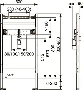 Инсталляция для раковины TECEprofil 9310018, 2