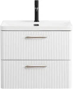 Тумба-умывальник подвесная BelBagno DUE 50 Bianco Lucido DUE-500-2C-SO-BL-P+BB-8076-3-50, 1