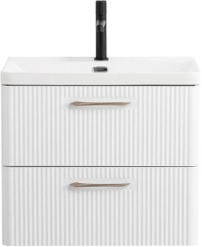 Тумба-умывальник подвесная BelBagno DUE 50 Bianco Lucido DUE-500-2C-SO-BL-P+BB-8076-3-50