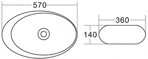 Раковина BelBagno 57 белый BB1396 Раковина BelBagno 57 белый BB1396, 2