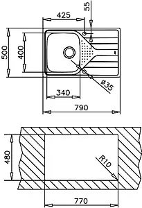 Мойка кухонная Teka Universe 45 T-XN 1B 1D MATT нержавеющая сталь 115110015, 2