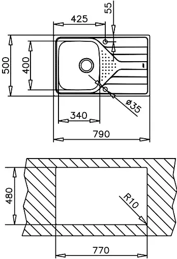Мойка кухонная Teka Universe 45 T-XN 1B 1D MATT нержавеющая сталь 115110015