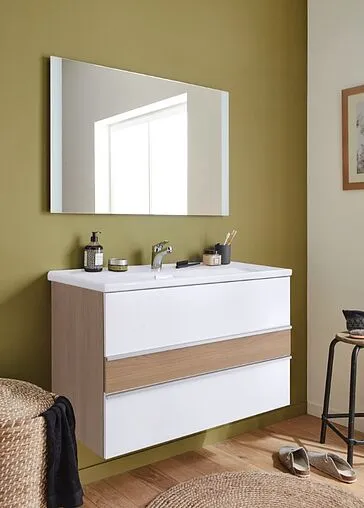 Тумба под умывальник подвесная Jacob Delafon Lucien 80 белый/дуб корбридж EB2057-E76-J5