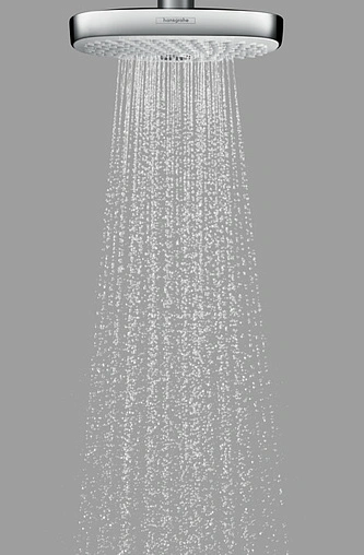 Лейка верхнего душа Hansgrohe Croma Select E 180 2jet EcoSmart хром/белый 26528400