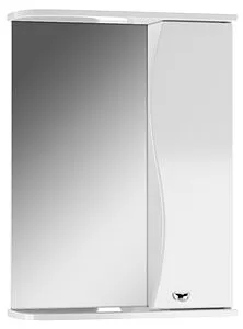 Шкаф-зеркало Айсберг Волна 50 R белый DA1043HZ, 1