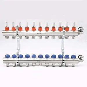 Группа коллекторная с расходомерами 11 отводов 1&quot;в/в x ¾&quot;ек Uni-fitt 440E4311, 1
