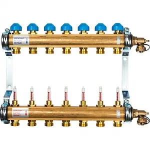 Группа коллекторная с расходомерами 7 отводов 1"в/в x ¾"ек Watts HKV/T 10004201 Группа коллекторная с расходомерами 7 отводов 1"в/в x ¾"ек Watts HKV/T 10004201, 1