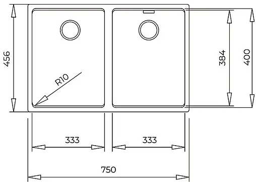 Мойка кухонная Teka Radea R10 2B 750 M-TG карбон 115260038