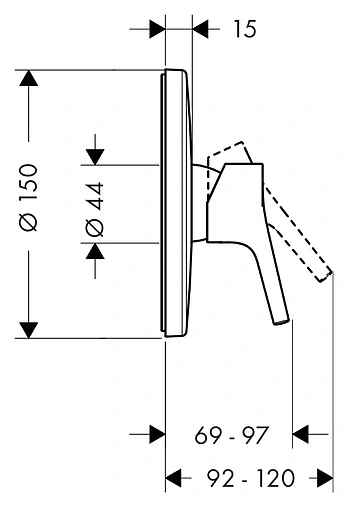 Смеситель для душа скрытого монтажа Hansgrohe Talis S хром 72606000